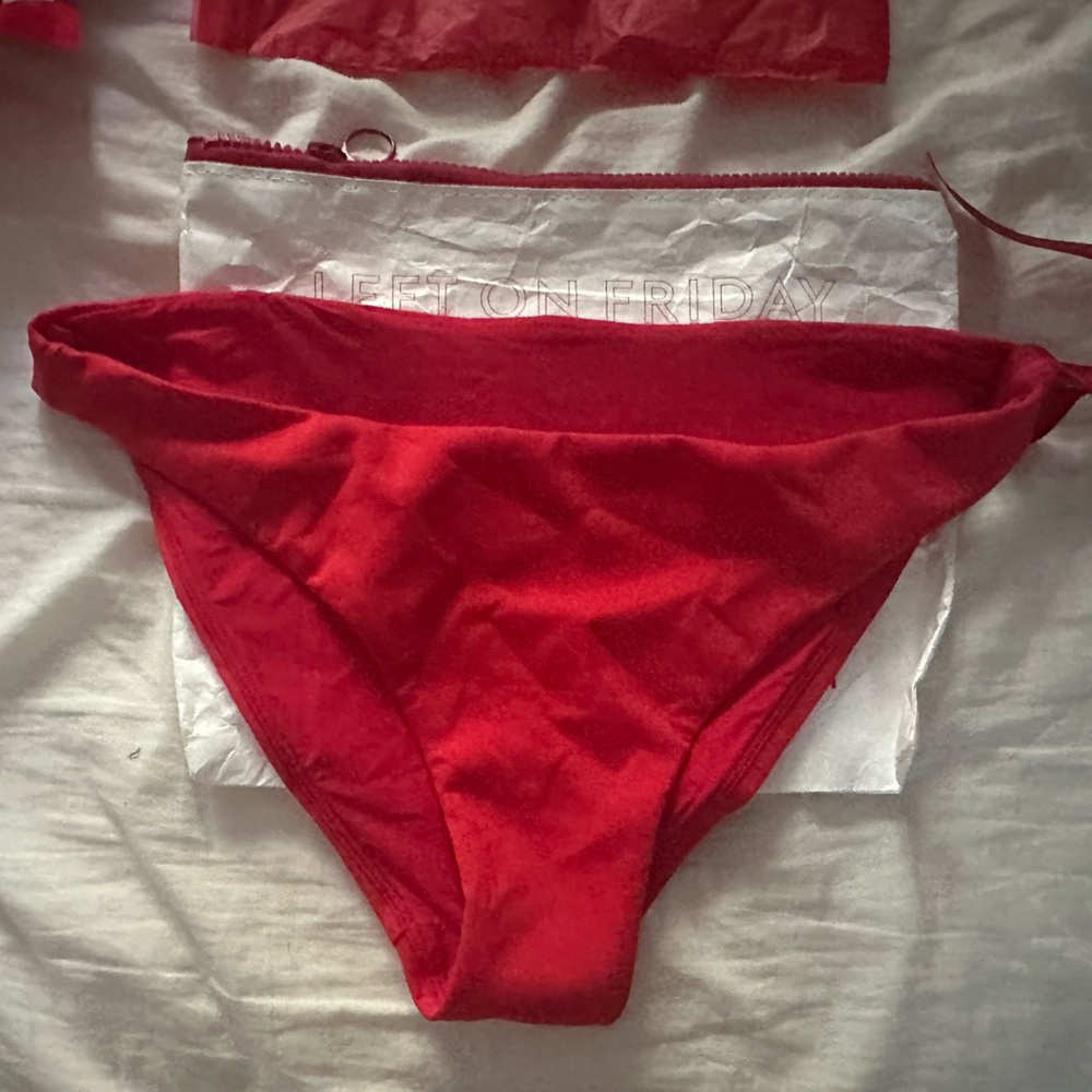 Left On Friday Red Bikini Bottom